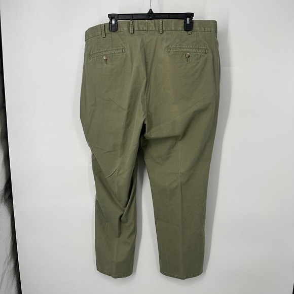 Peter Millar khaki pants Men 40x29 green straight pima cotton flat from preppy - Picture 2 of 9